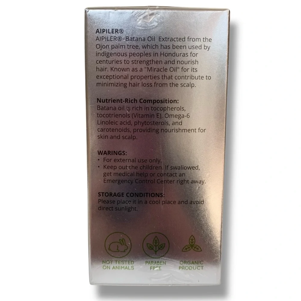 Raw‎ Batana Oil for Hair Growth 100% Pure 3.38 oz - NEW Sealed-EXP 07/27 AIPILER